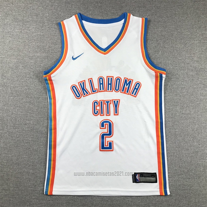 Camiseta Nino Oklahoma City Thunder Shai Gilgeous-Alexander #2 Association Blanco